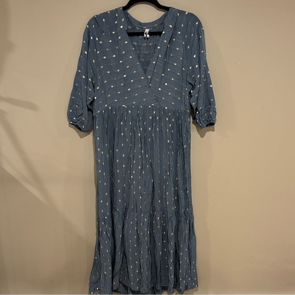 Anthropologie balloon sleeve tiered maxi - Picture 2 of 6